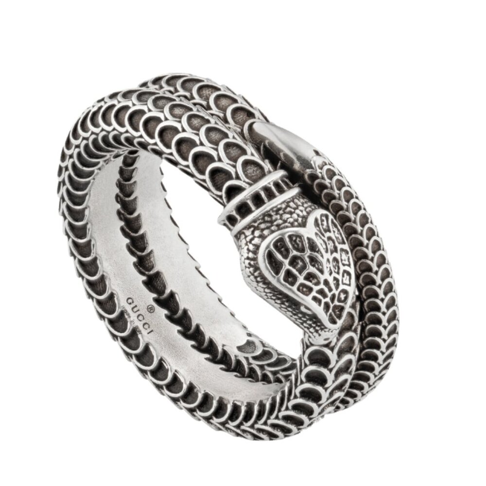 GUCCI Silver 925 Snake Ring 577294 J8400 - Picture 13 of 15
